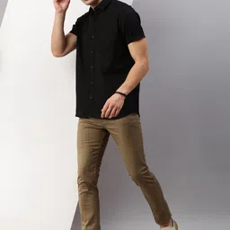 ZEDD Men Checked Relaxed Regular Fit High-Rise Chinos Trousers image 5