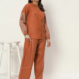 9rasa Women Relaxed Loose Fit Cotton High-Rise Balloon Trouser Trouser image 5