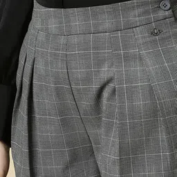 Allen Solly Woman Mid-Rise Checked Formal Trouser image 3