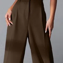 Next One Women Smart High-Rise Easy Wash Parallel Trousers image 4