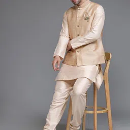 Utsav Fashion Men Regular Kurta with Trousers image 5