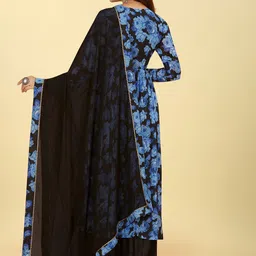 ODD BY chansi TRENDZ Floral Printed Sequinned Anarkali Kurta with Trousers image 5