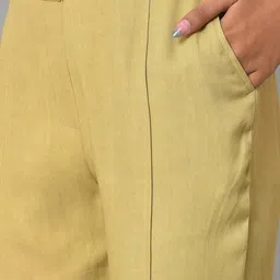 AURELIA Women Plus Size Regular Fit Cotton Cropped Cigarette Trousers image 2