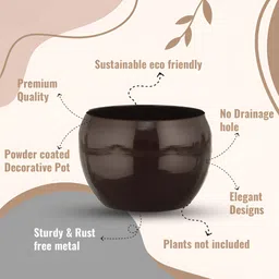 Homspurts Brown 3 Pieces Table Top Planters image 5