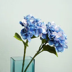 Pure Home and Living Blue Faux Hydrangea Flower Without Pot-picture-35