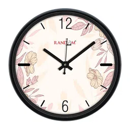 RANDOM Black & Cream-Coloured Printed Contemporary Wall Clock image 2