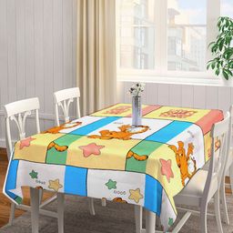 Arrabi Yellow & blue Cartoon Printed 8-Seater Rectangular Table Cover-picture-41