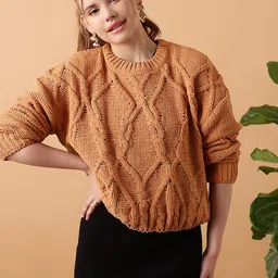 STREET 9 Cable Knit Ribbed Sweater-image-54