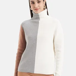 Kazo Colourblocked Turtle Neck Pullover-picture-25