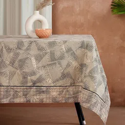 Fabindia Maaya Black & Beige Embroidered Cotton 6-Seater Table Cover-picture-47
