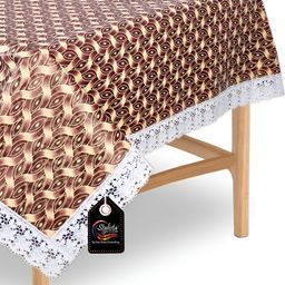 Stylista Brown & White Square Waterproof 2-Seater Table Cover-picture-28