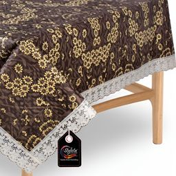 Stylista Brown 2 Pieces Floral Printed Waterproof Table Cover-picture-20