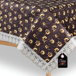 Stylista Brown & Yellow Floral Waterproof 2 Seater Table Cover-picture-25