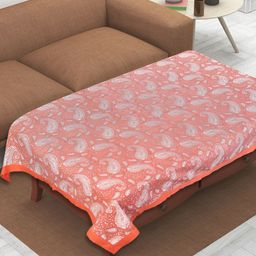 Texstylers Pink Ethnic Motifs Anti-Slip Cotton 4-Seater Rectangular Table Cover-picture-9