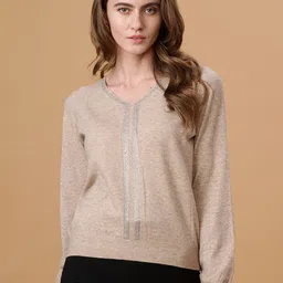 Gipsy Women Khaki Pullover with Embellished Detail-picture-23