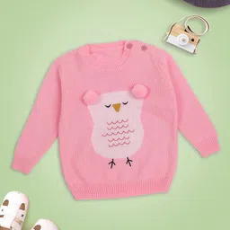 MeeMee Girls Pink & White Pullover image 1