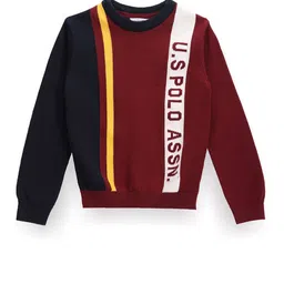U.S. Polo Assn. Kids Boys Brand Logo Printed Pure Cotton Pullover-picture-35