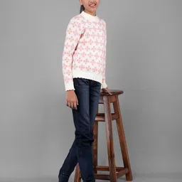 Crimsoune Club Girls Ethnic Motifs Printed Embellished Pullover-image-6