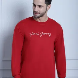 mack jonney VIMAL JONNEY Pack Of 2 Typography Printed Fleece Pullover image 5