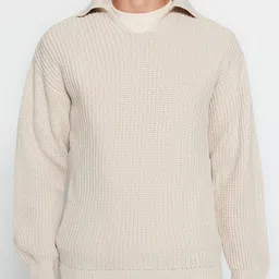 Trendyol Open Knit Acrylic Pullover Sweater image 3