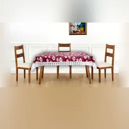 Stylista Red Waterproof 4-Seater Rectangular Table Cover image 5