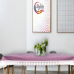 Stylista Purple Waterproof 6-Seater Rectangular Table Cover image 2