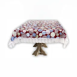 Stylista Brown & Blue Geometric Printed Waterproof 3.55 m x 1.52 m Rectangle Table Cover image 3