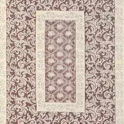 BIGGER FISH Maroon & White  Cotton 2 Seater Table Cover image 2