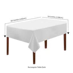 OASIS Grey & White Abstract Printed Cotton Rectangular Shaped 4 Seater Table Cover image 2