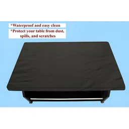 Stylista Black Waterproof Rectangle1.52 m x 30.48 cm Table Cover image 2