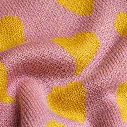 The Souled Store Girls Pink & Yellow Conversational Printed Sweater Vest image 3