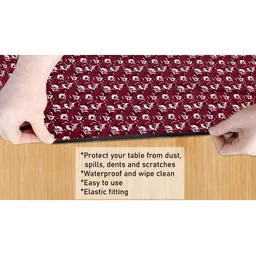 Stylista Brown & White Floral Printed Waterproof Rectangle 1.6 m x 91.44 cm Table Cover image 3