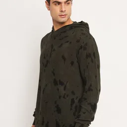 Club York Abstract Printed Hooded Acrylic Pullover Sweater image 4