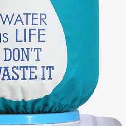 SWAYAM Blue & White Printed Cotton Water Dispenser Cover image 2