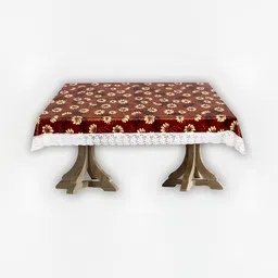 Stylista Brown & Yellow Floral Rectangle Waterproof 8-Seater Table Cover image 3