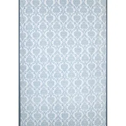 Texstylers White & Blue Ethnic Motifs Anti-Slip Cotton 6-Seater Rectangular Table Cover image 4