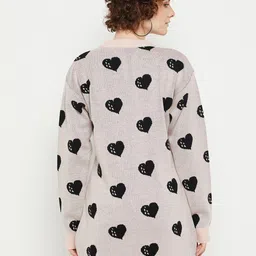 KASMA Quirky Printed Woollen Pullover image 4