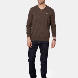 Royal Enfield Men Brown Solid Pullover image 5