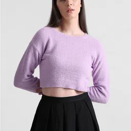 ONLY Onlsoft Ls O-Neck Cc Knt Long Sleeves Crop Pullover image 3