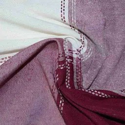 HOME COLORS.IN Maroon Geometric Printed Cotton 8-Seater Table Cover image 2