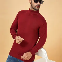 YU by Pantaloons Turtle Neck Long Sleeves Pure Cotton Pullover-picture-32