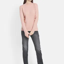 METTLE Women Pink Cable Knit Pullover image 4