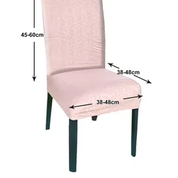 Kuber Industries Set of 2 Pink Floral Printed Chair Cover image 3