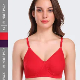 POOJA RAGENEE Pack Of 2 Full Coverage All Day Comfort Seamless T-shirt Bra-picture-22