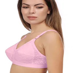 Eve's Beauty Floral Self Design Full Coverage Cotton Minimizer Bra Side Shaper image 5