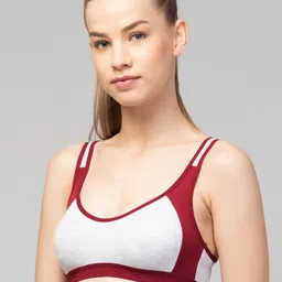 Apraa & Parma Colourblocked Full Coverage Non Padded Organic Super Support Sports Bra image 2