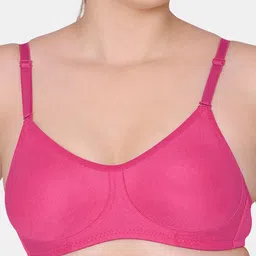 KOMLI Pack Of 3 Full Coverage Non Padded Cotton T-shirt Bra With All Day Comfort image 5
