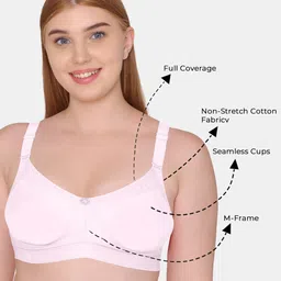 Souminie Pack Of 2 Non Wired Non Padded Seamless Cotton Minimizer Bra With All Day Comfort image 5