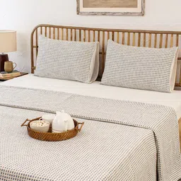 House This 120 TC Cotton Double Bed Bedsheet Cover-image-9
