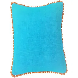THROWPILLOW Turquoise Blue & Orange Square Cushion Covers-image-37